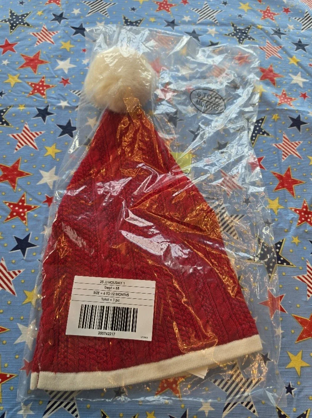 NWT Janie and Jack Red Knit Pom Pom Hat
